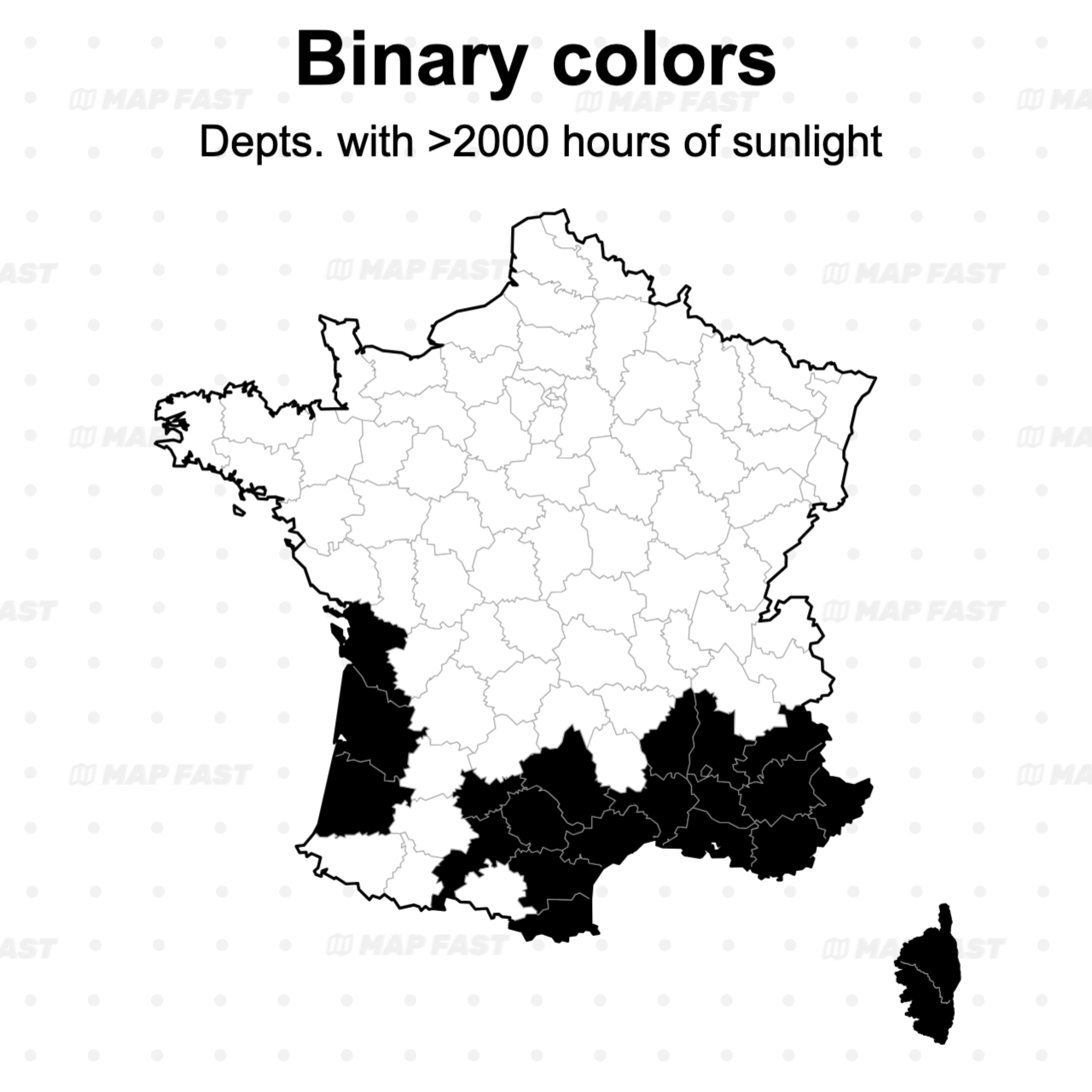 Binary color scale example
