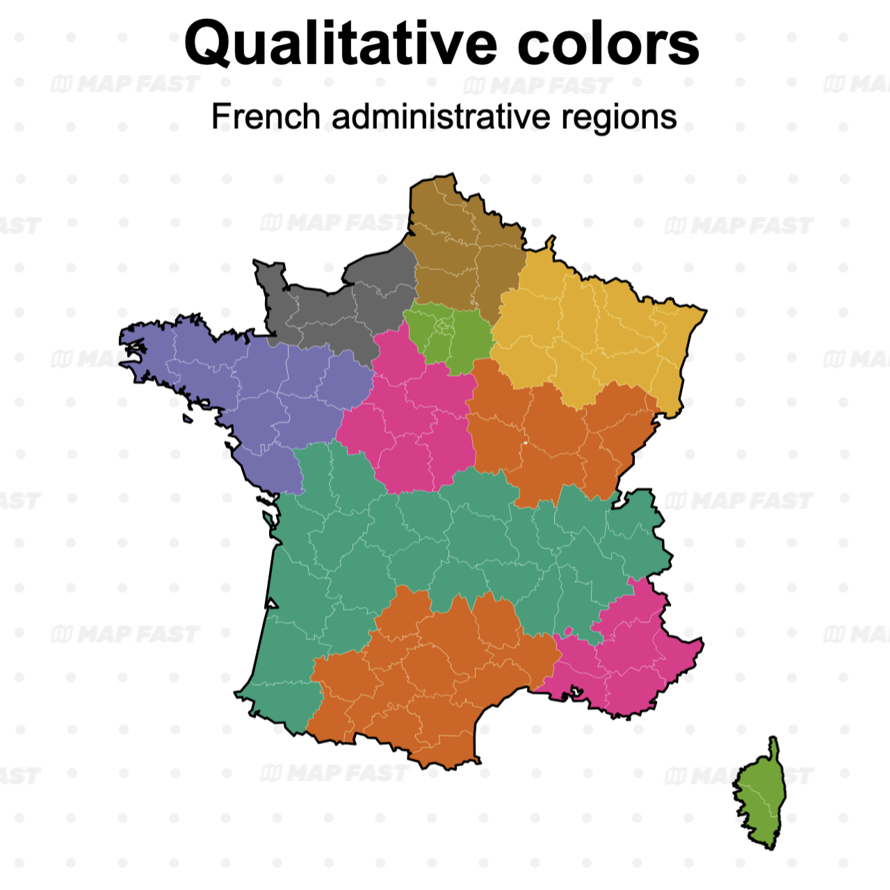 Qualitative color scale example