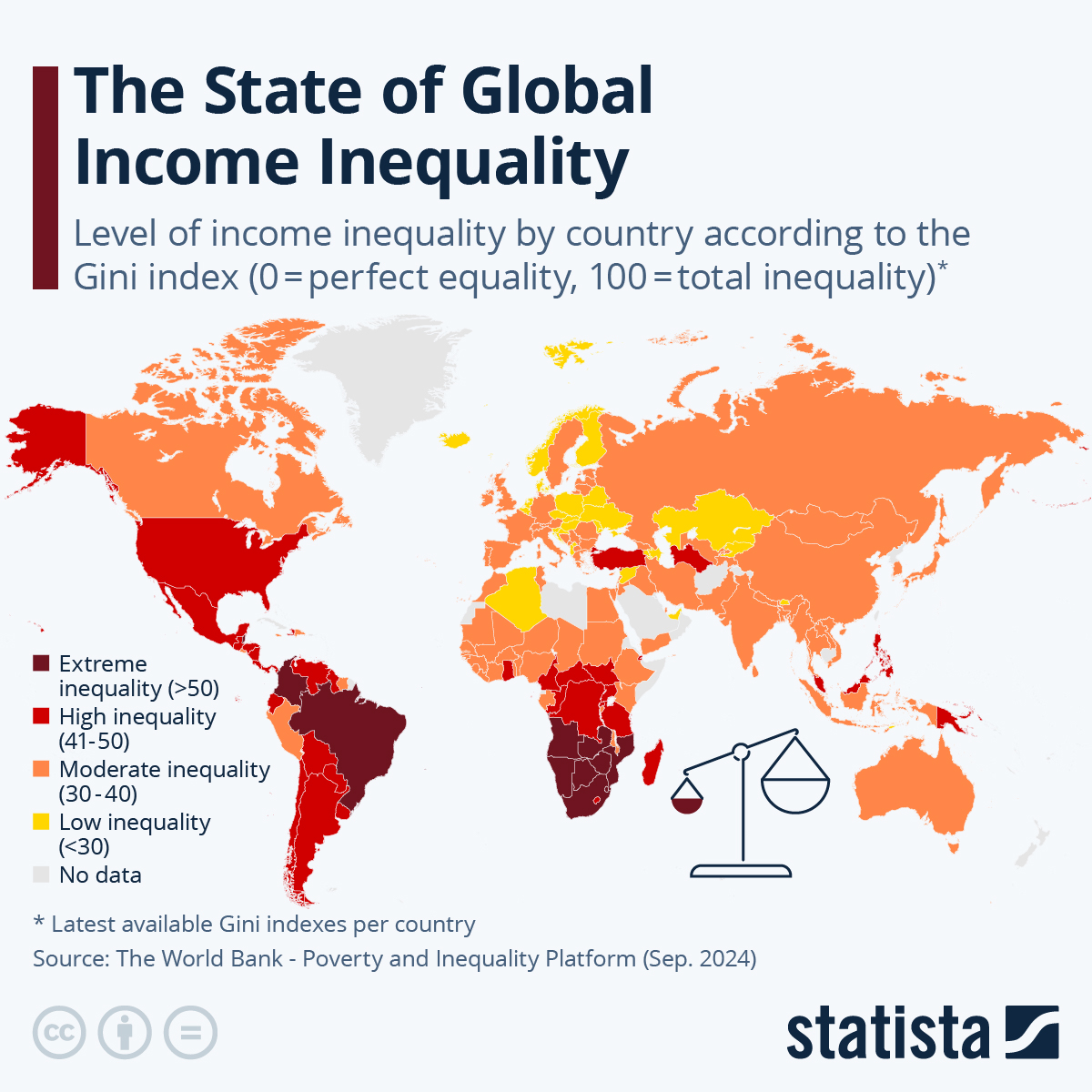 Example 2: A GINI Index Map by Statista.