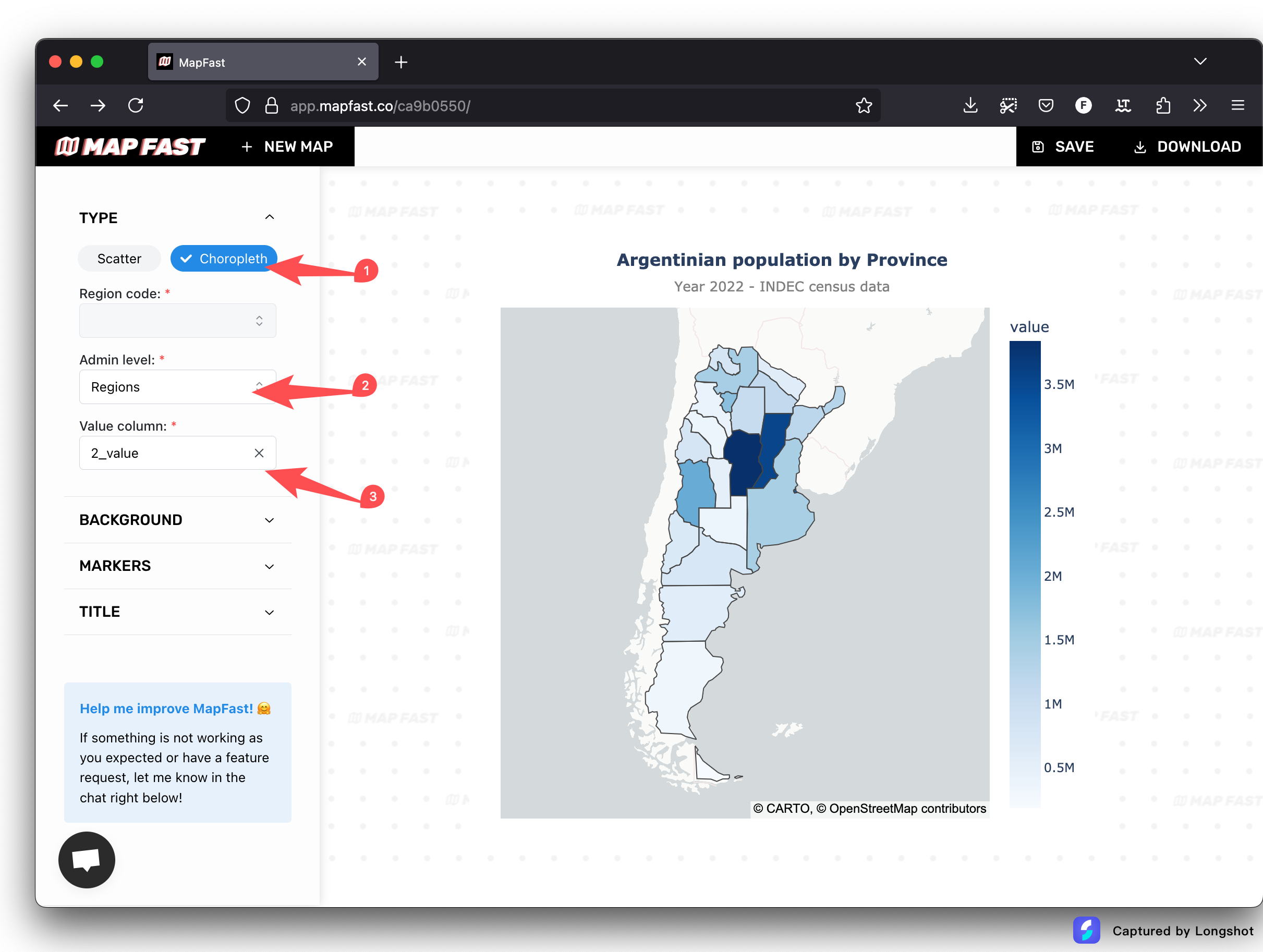 Choropleth map
