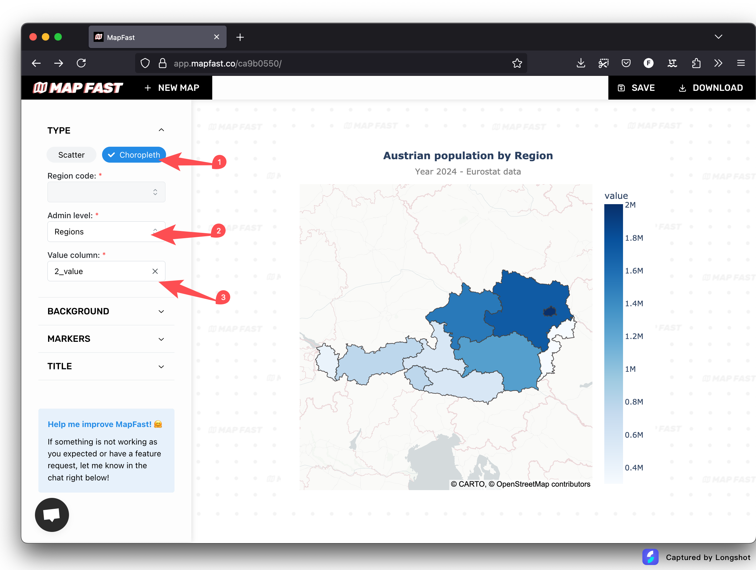 Choropleth map
