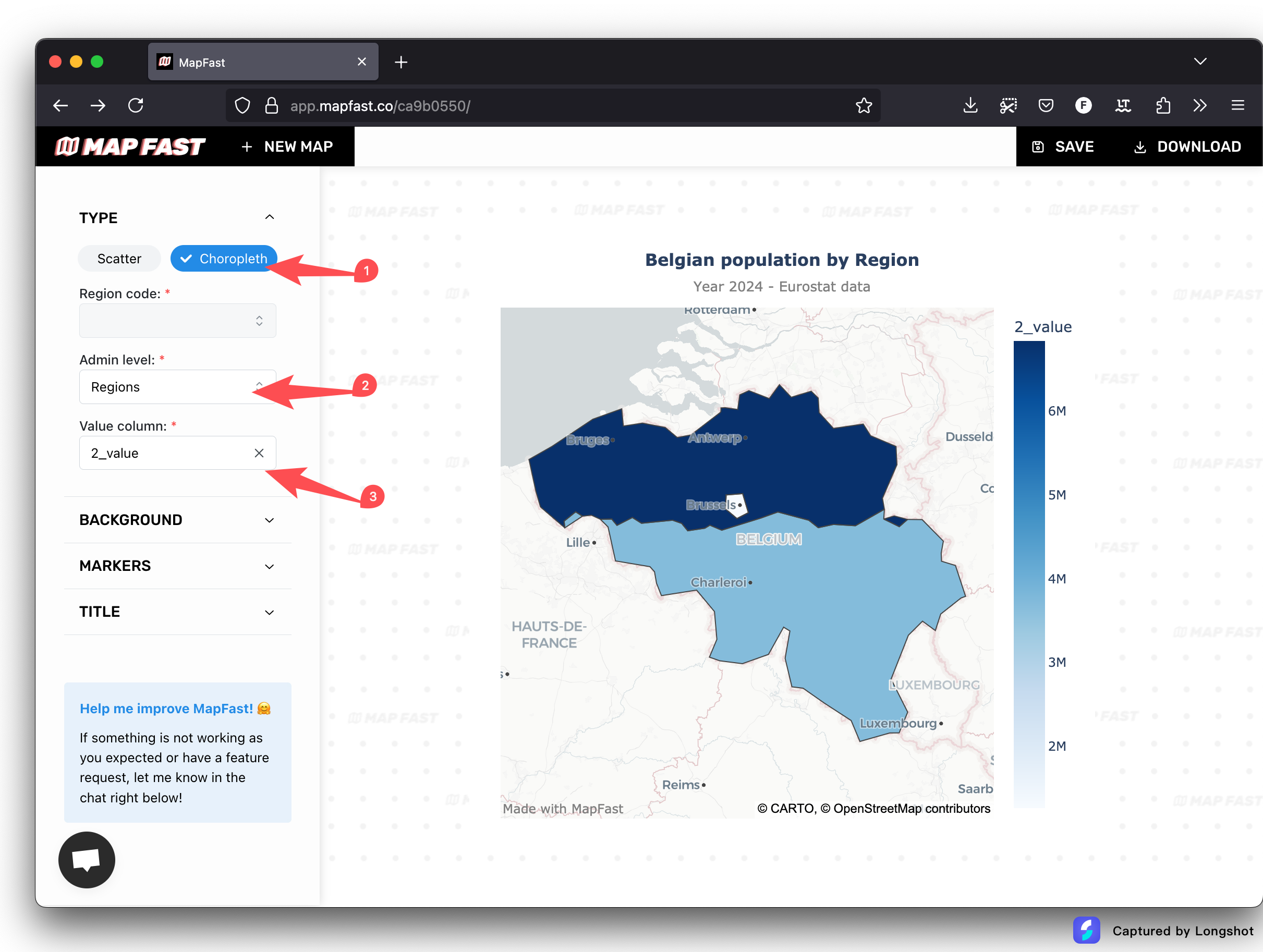 Choropleth map