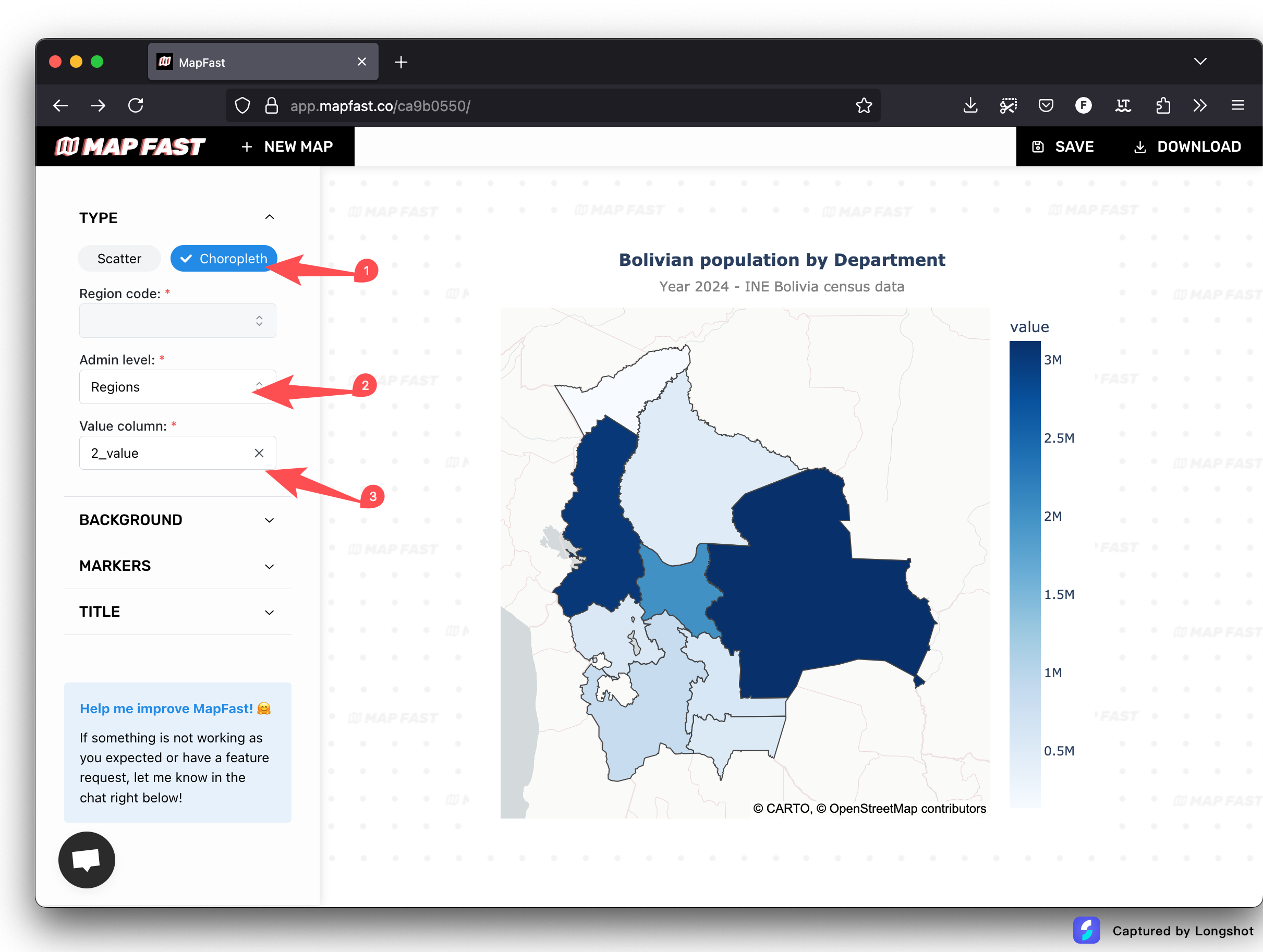 Choropleth map