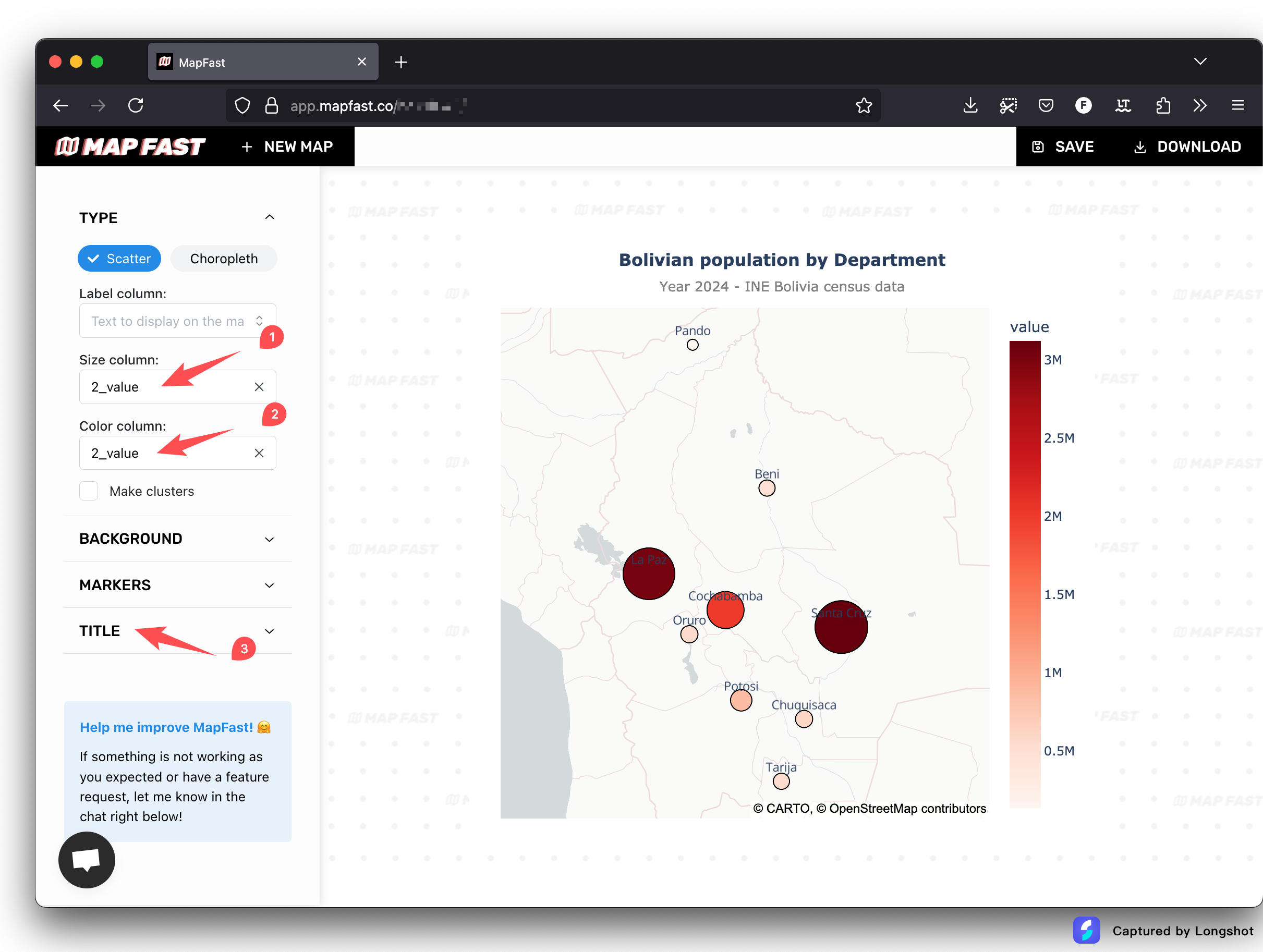 Scatter map