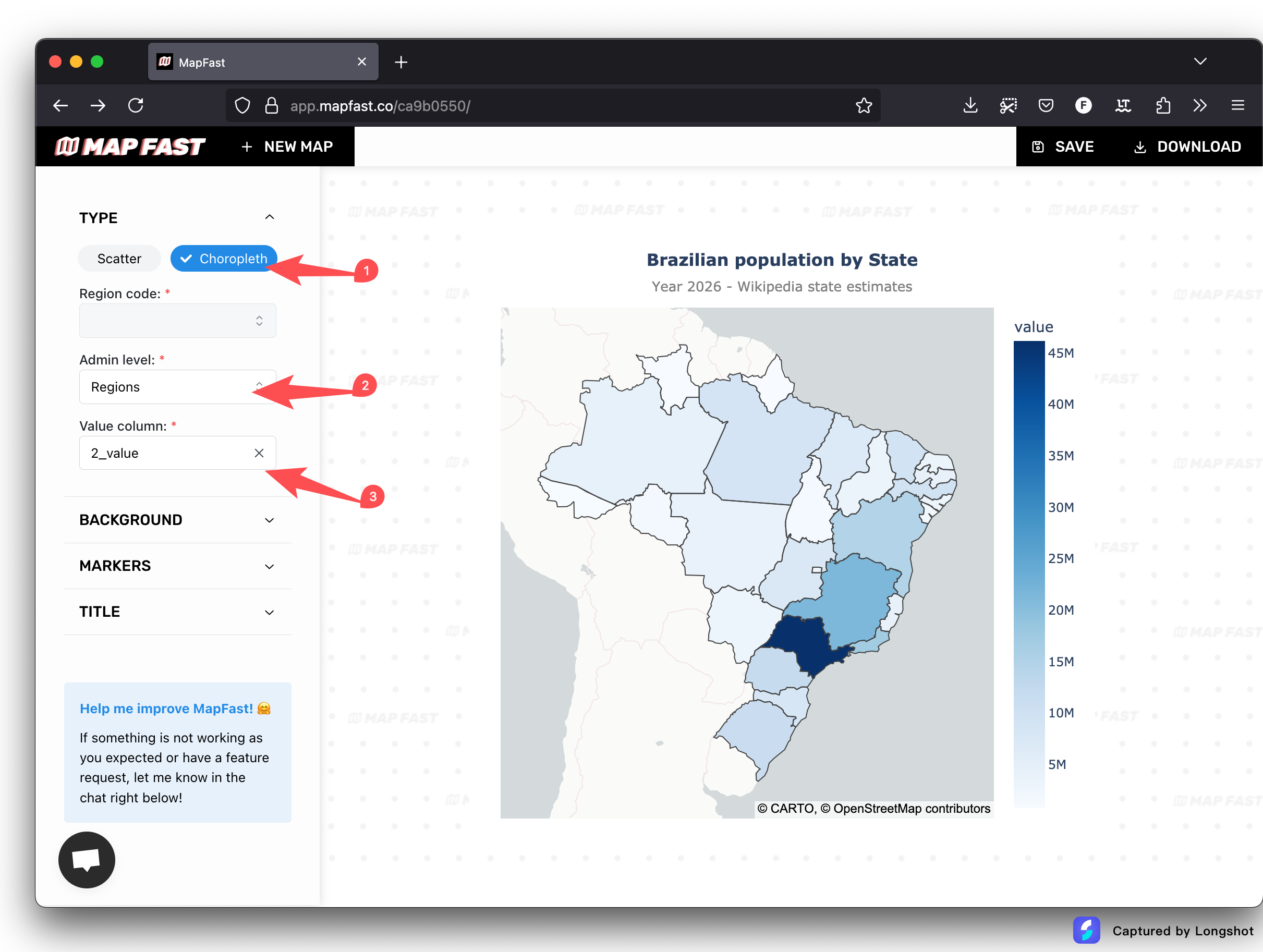 Choropleth map