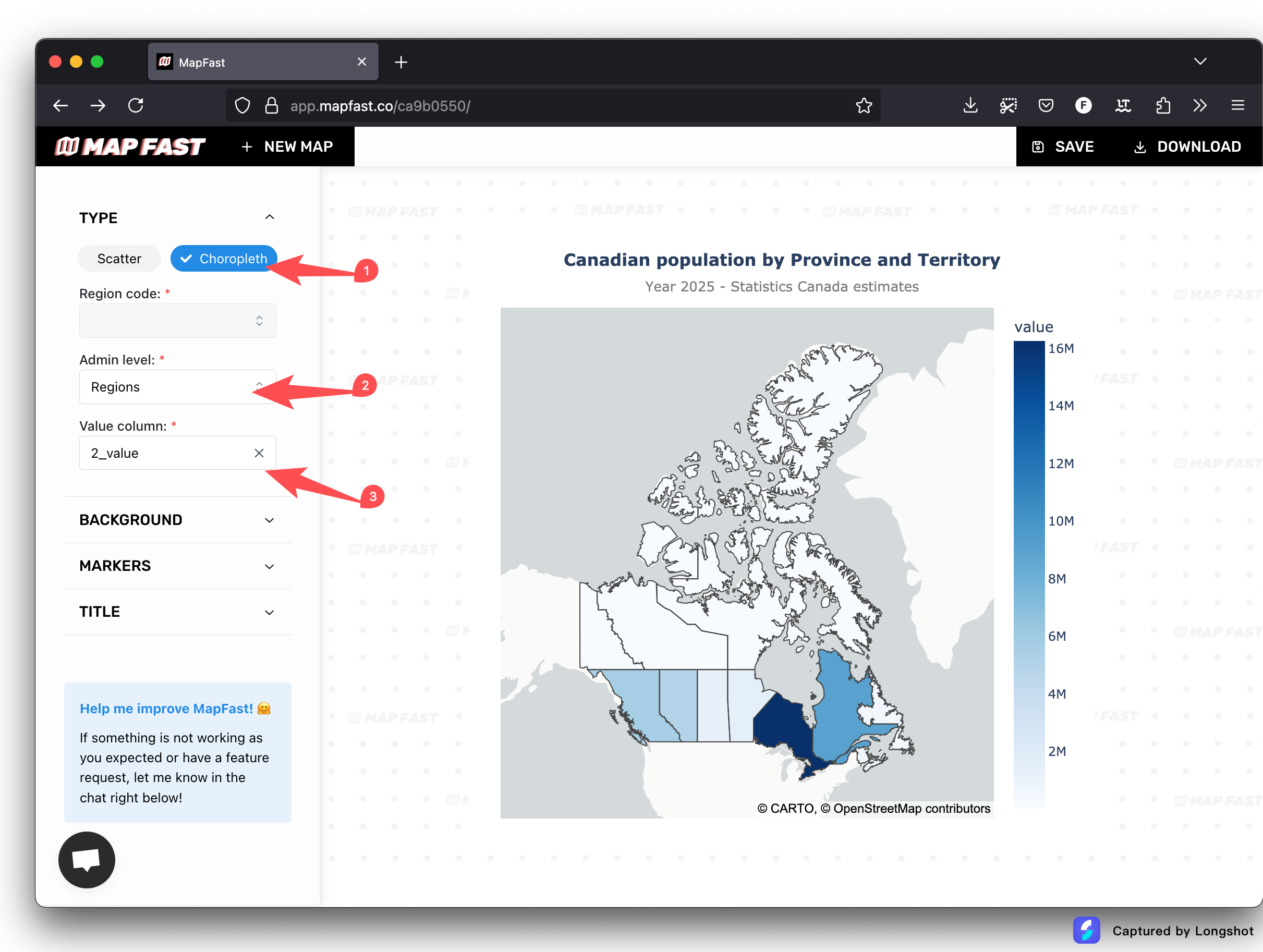 Choropleth map