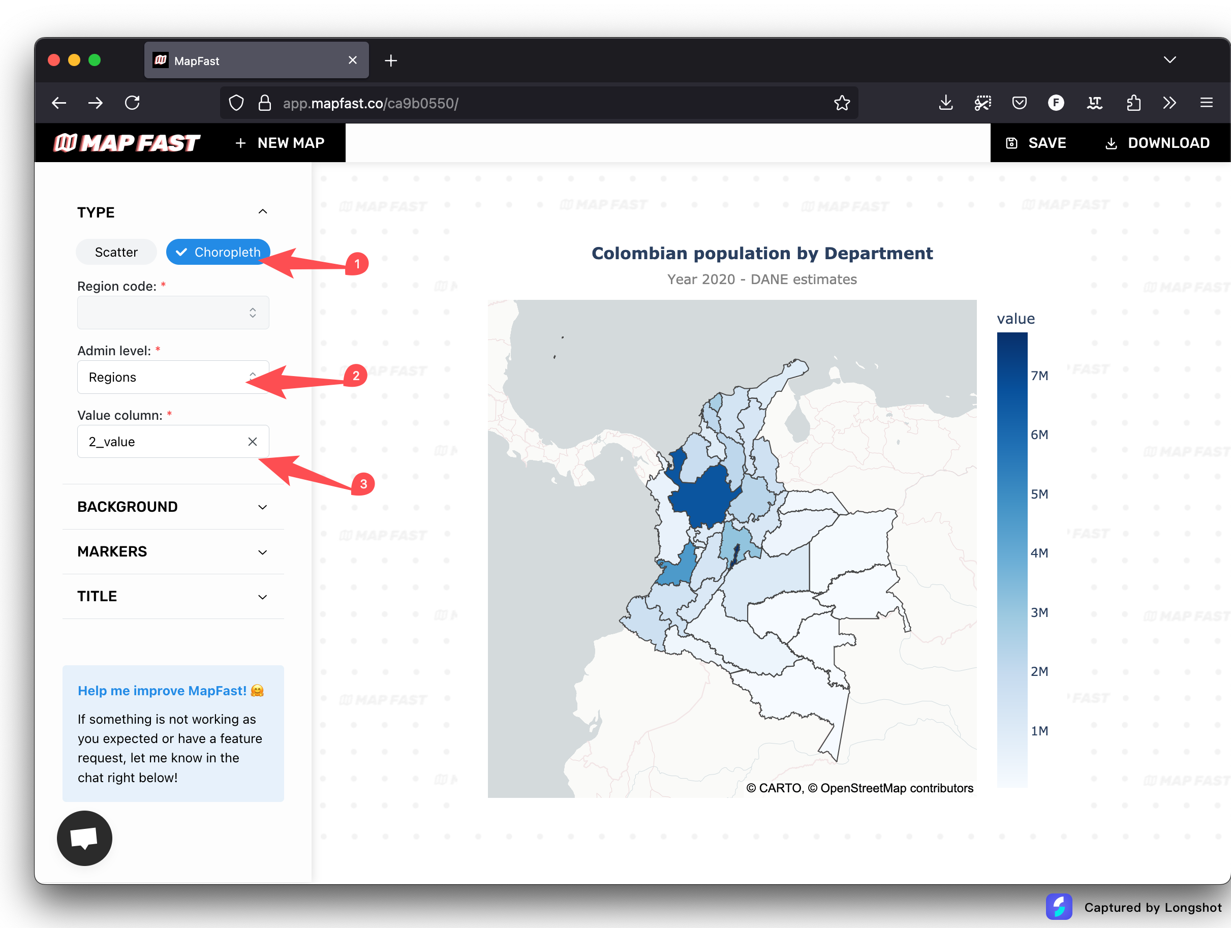Choropleth map