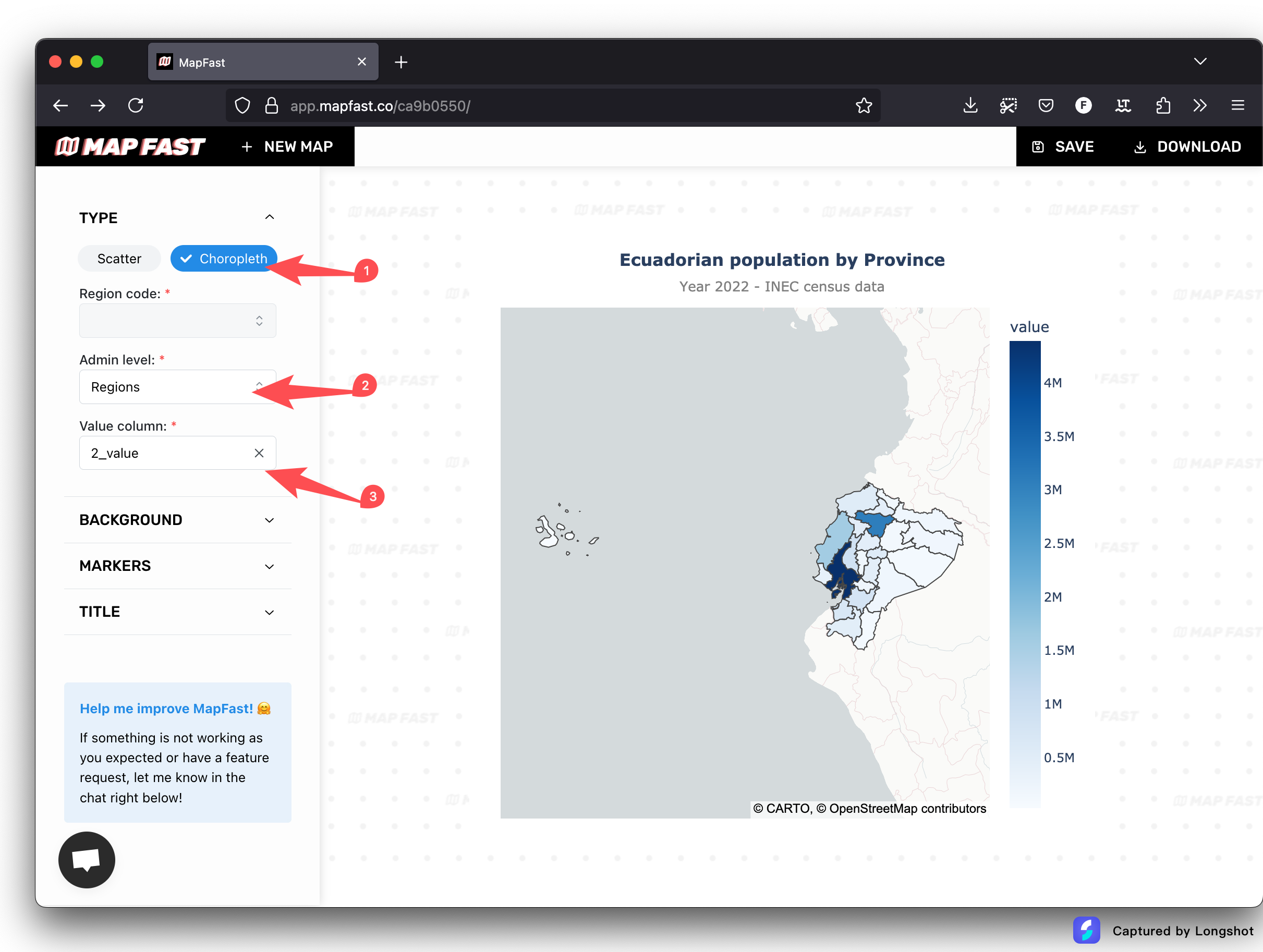 Choropleth map