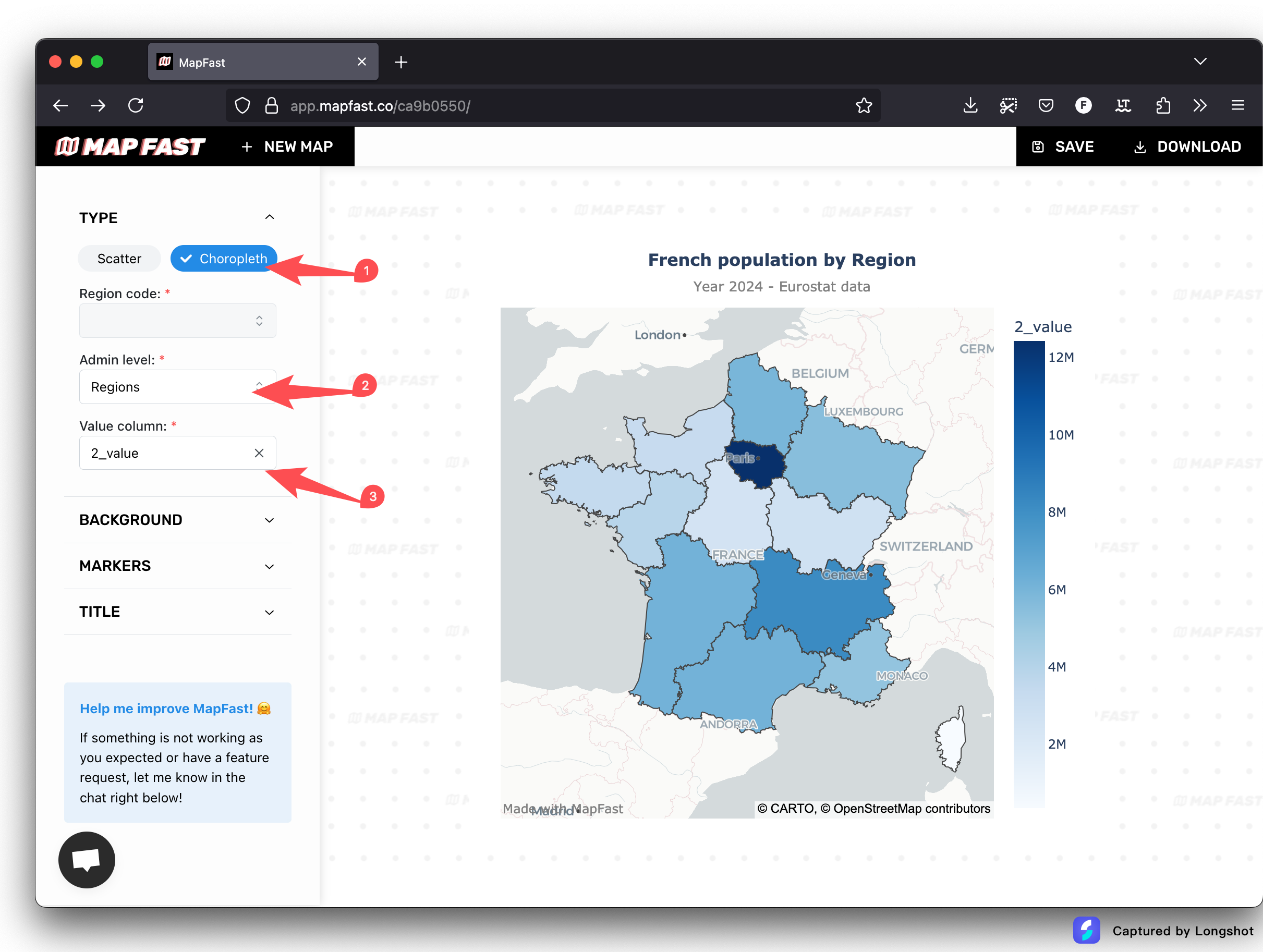 Choropleth map