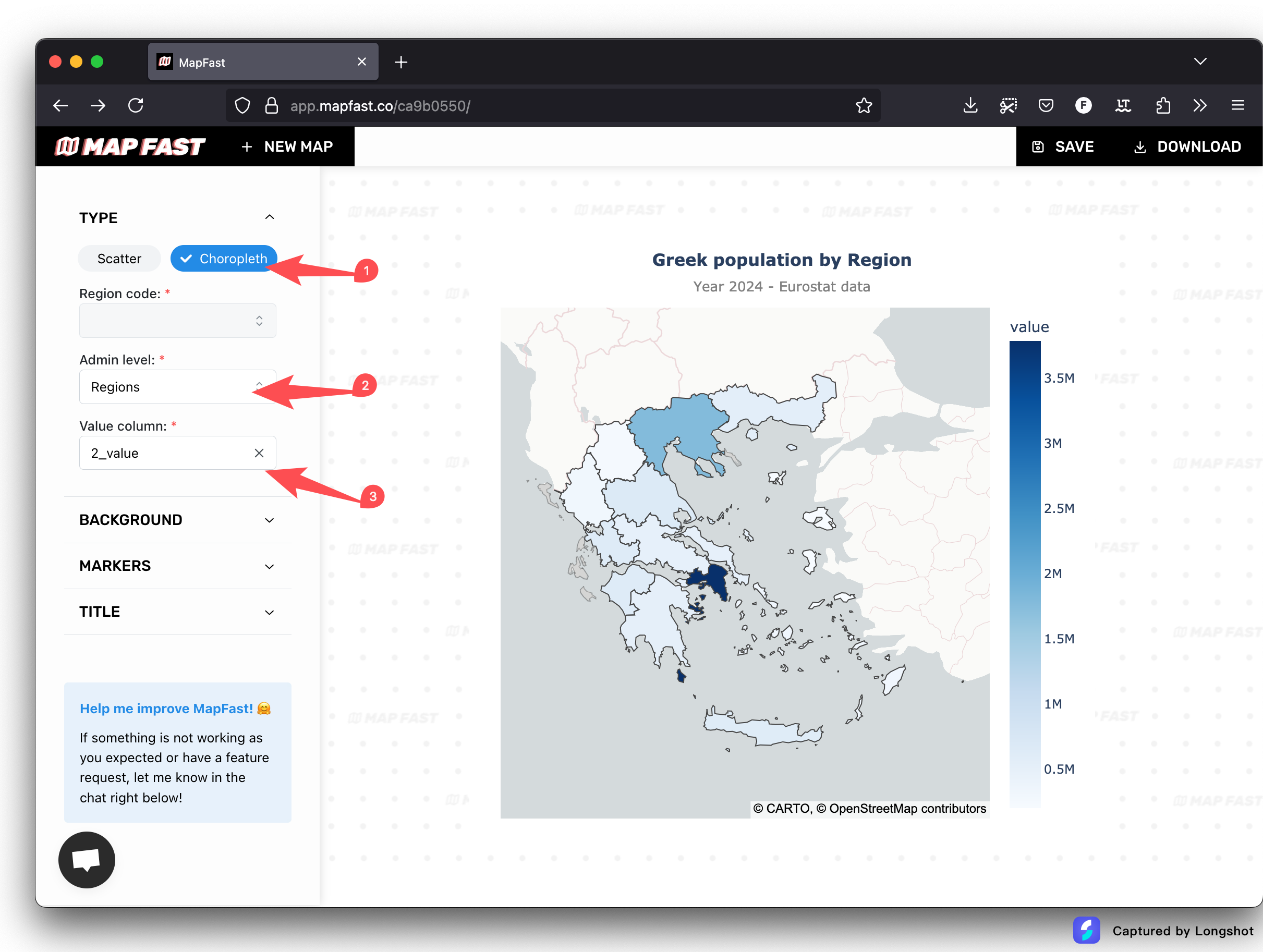 Choropleth map