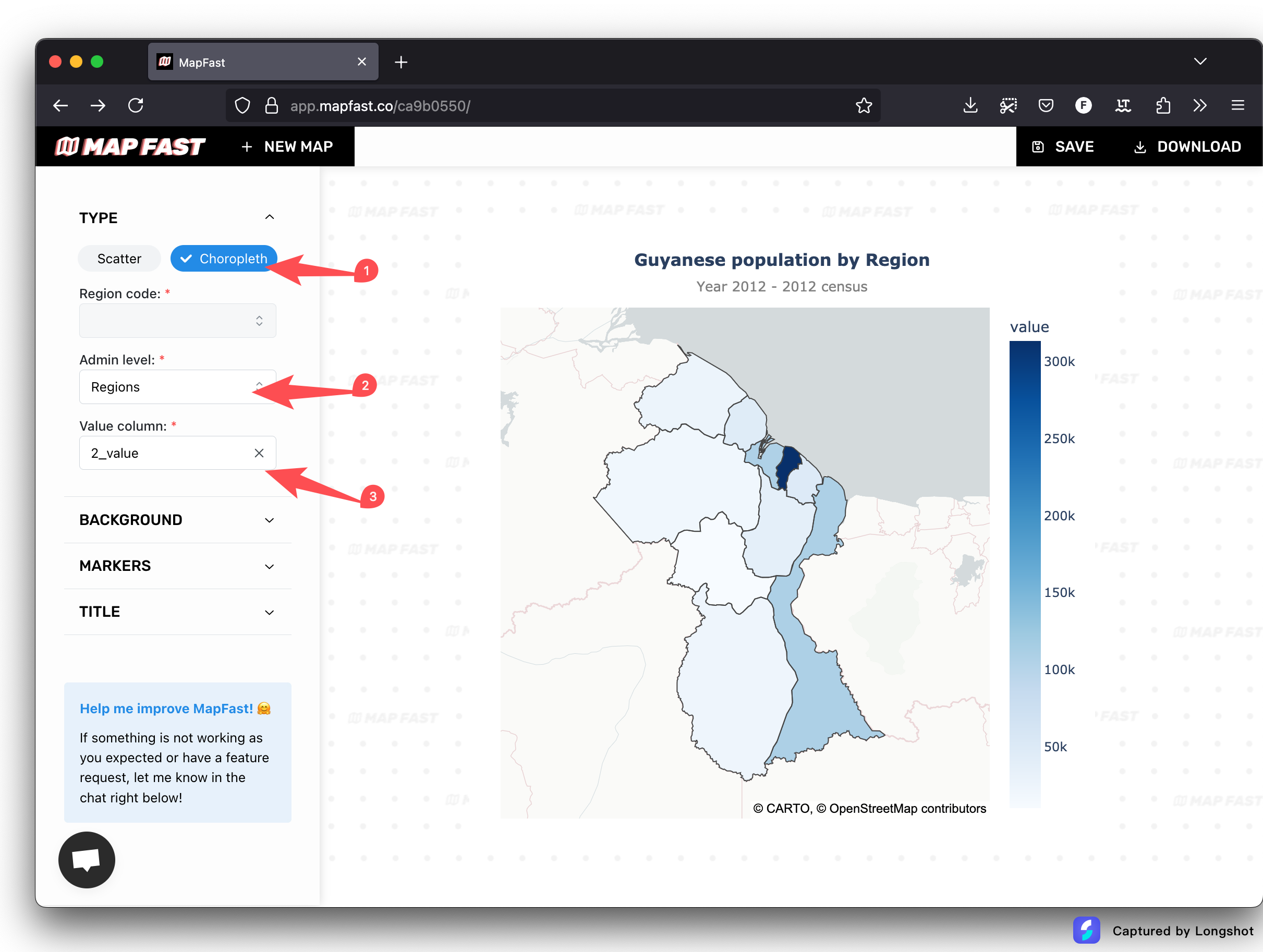 Choropleth map