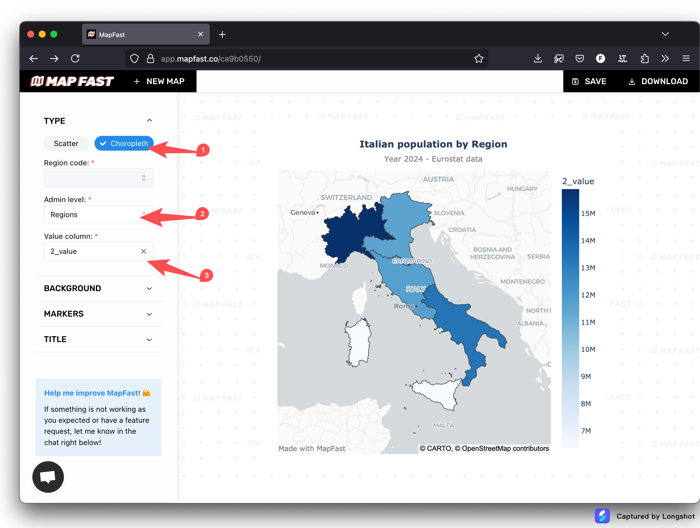 Choropleth map