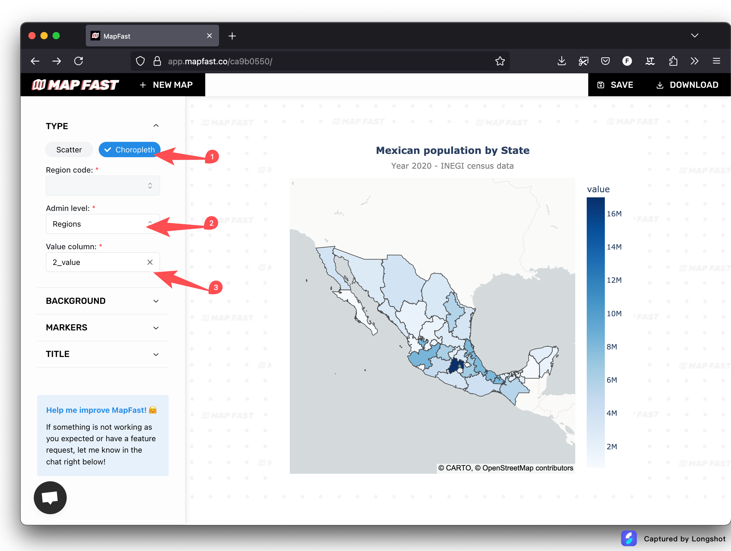 Choropleth map