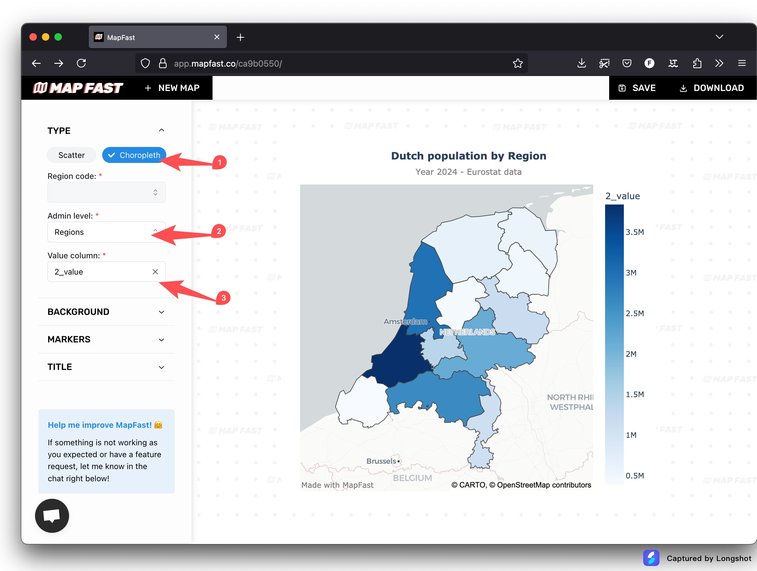 Choropleth map