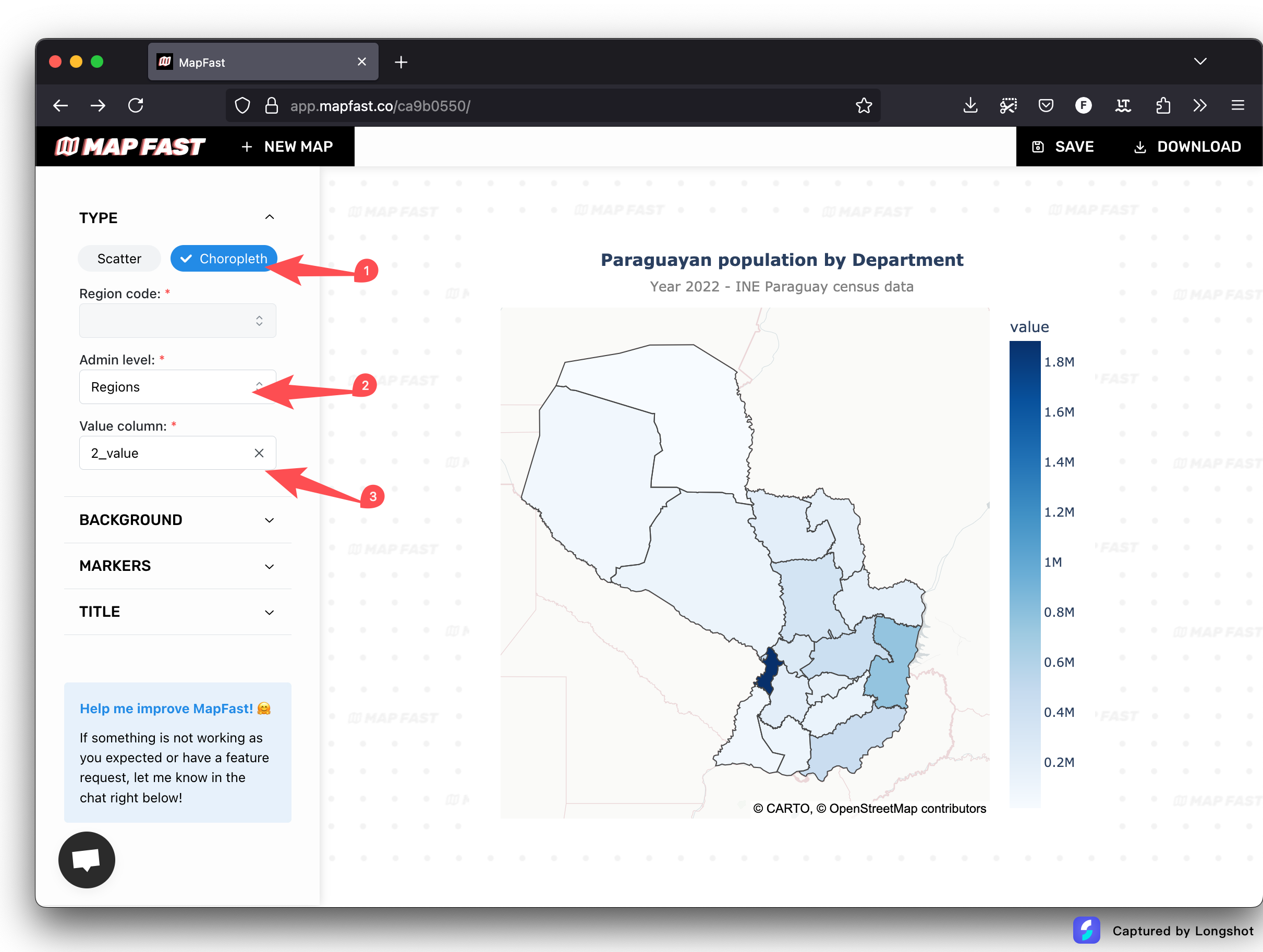 Choropleth map