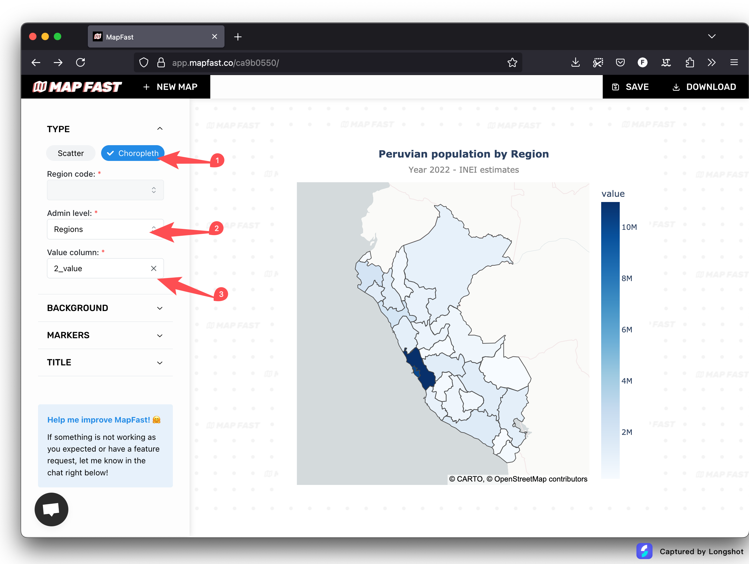 Choropleth map