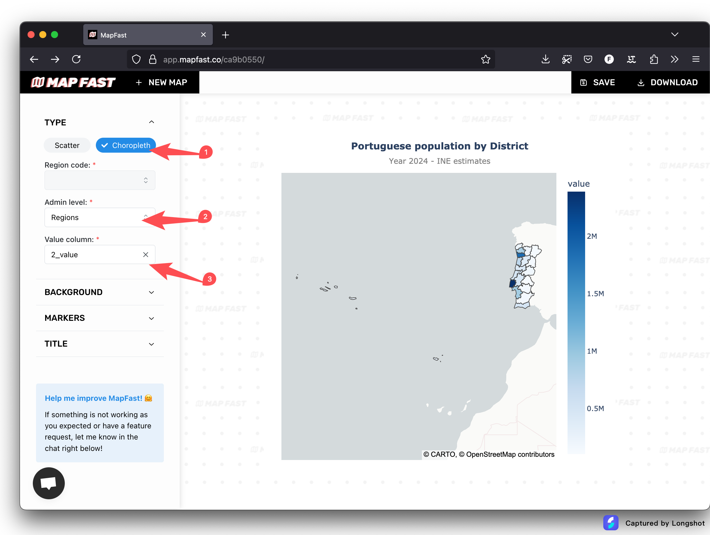 Choropleth map