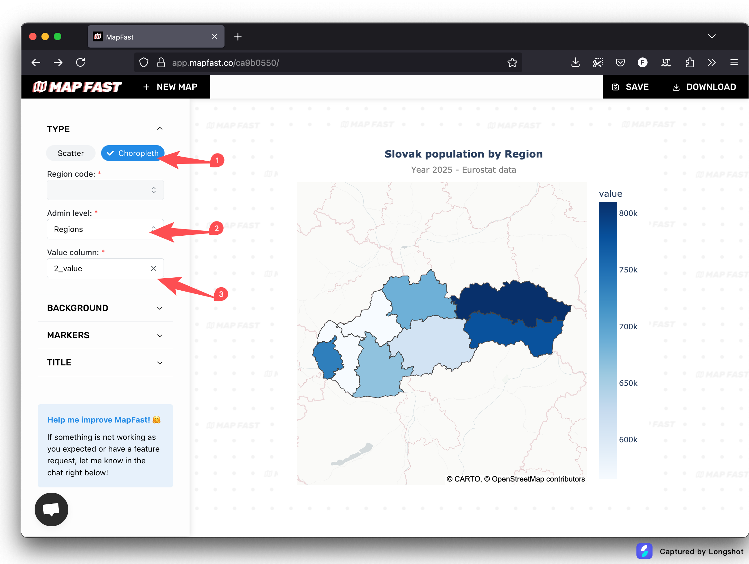 Choropleth map