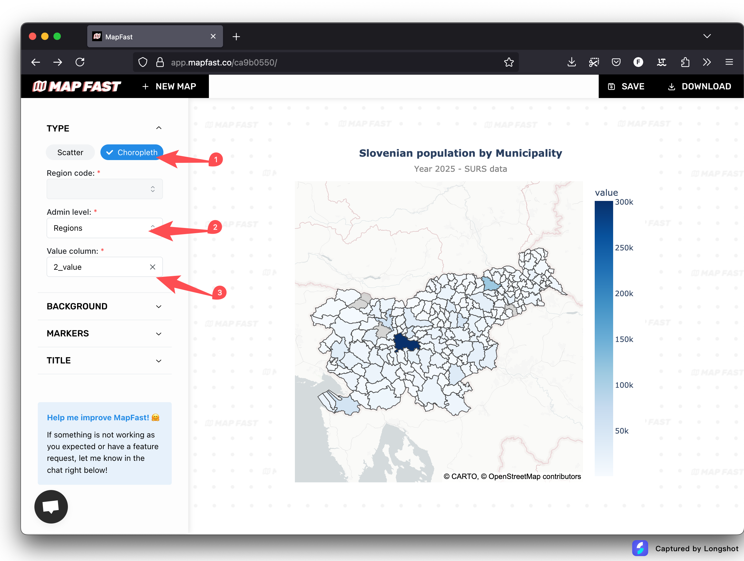 Choropleth map