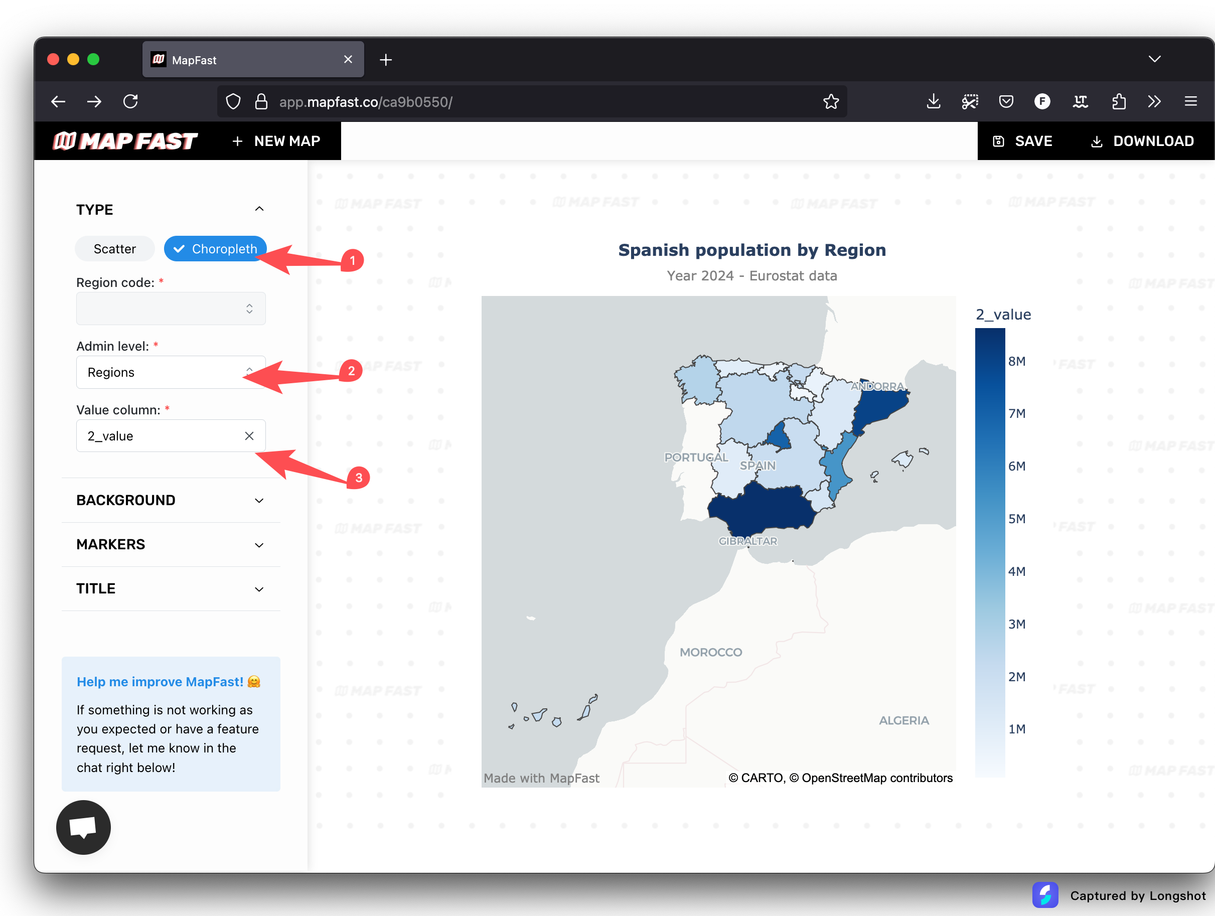 Choropleth map