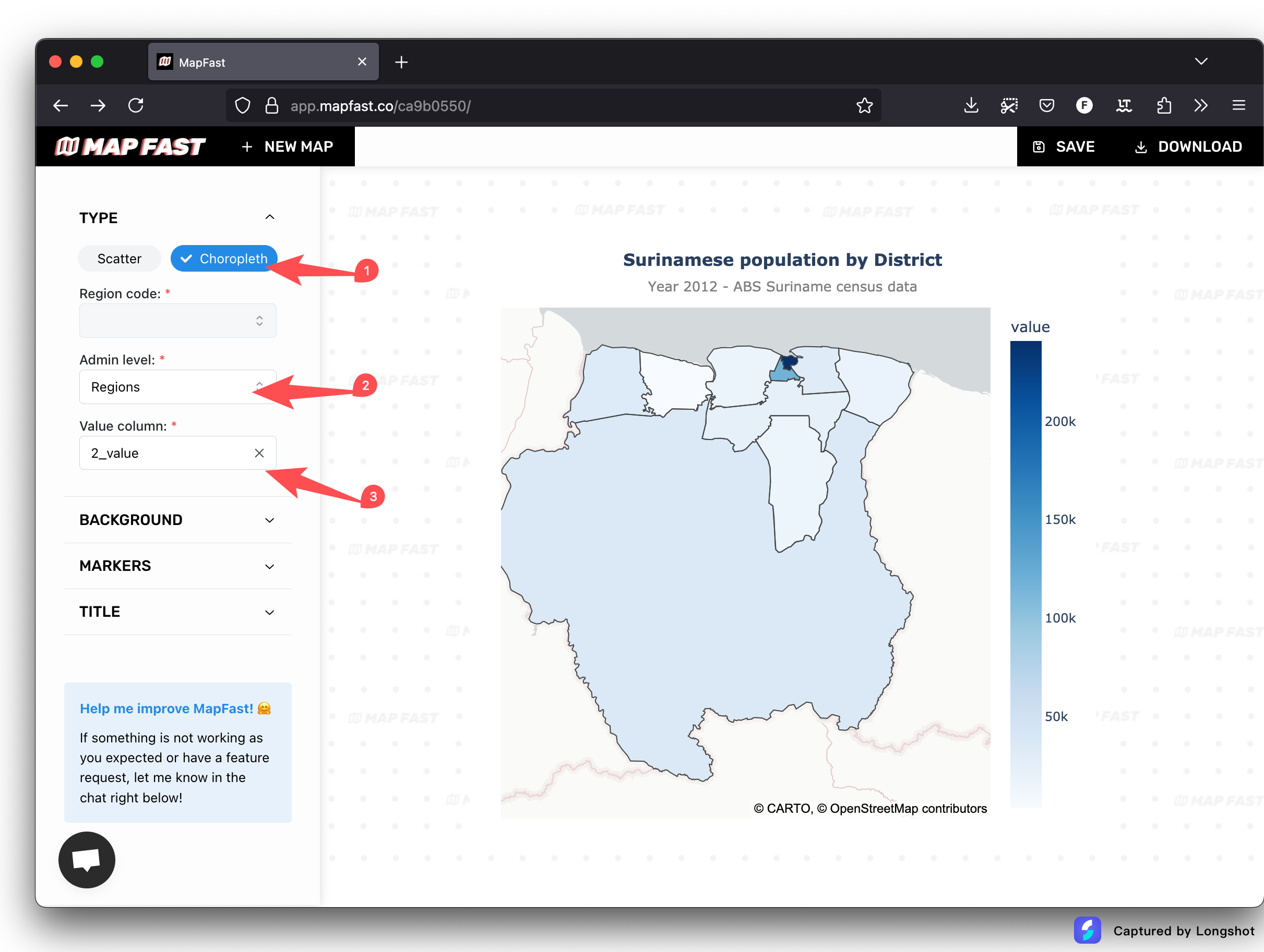Choropleth map