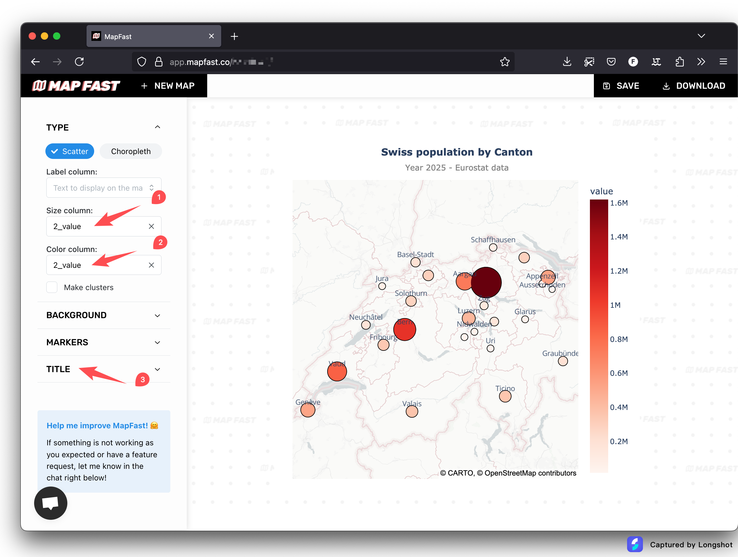 Scatter map