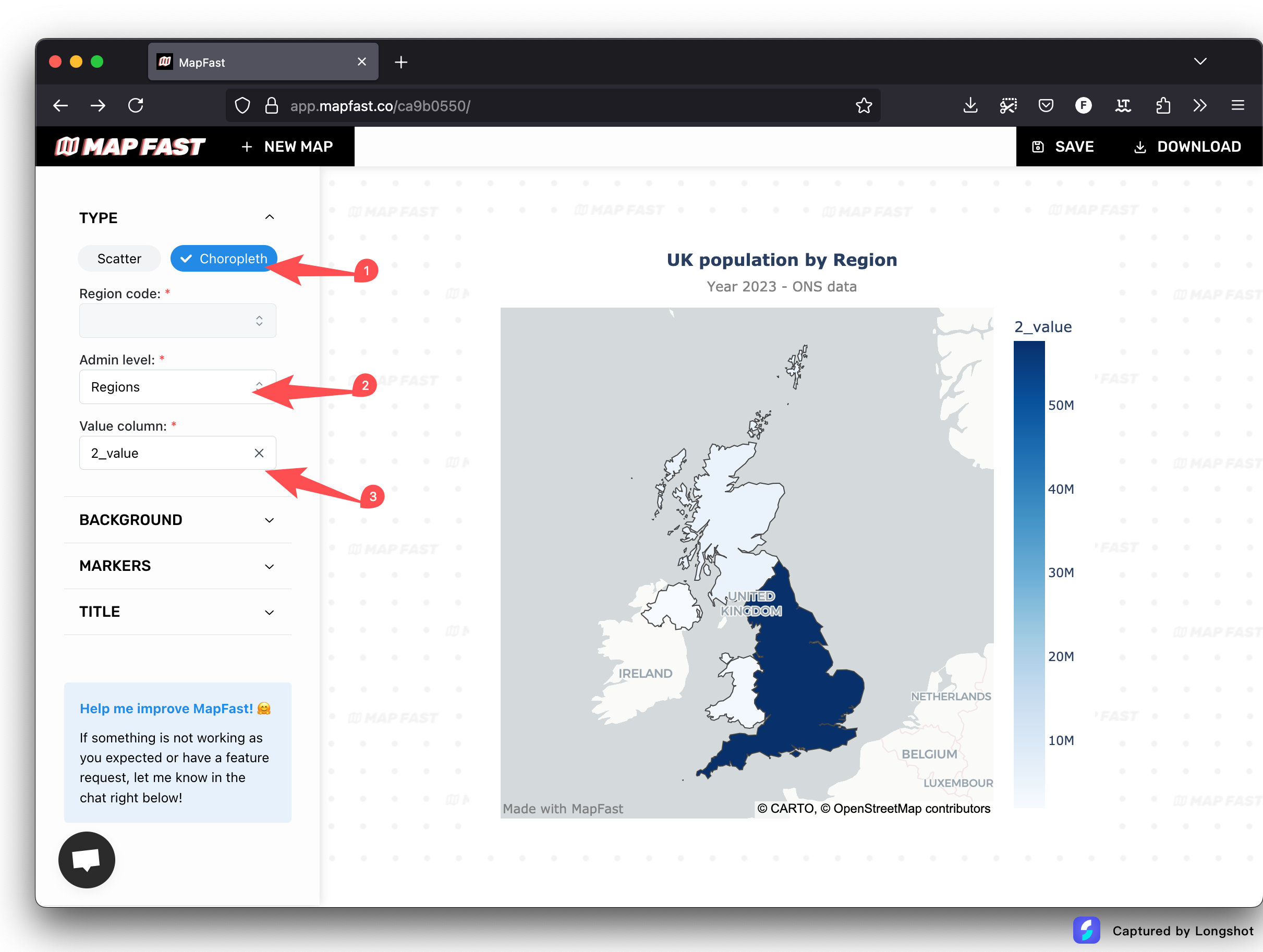 Choropleth map
