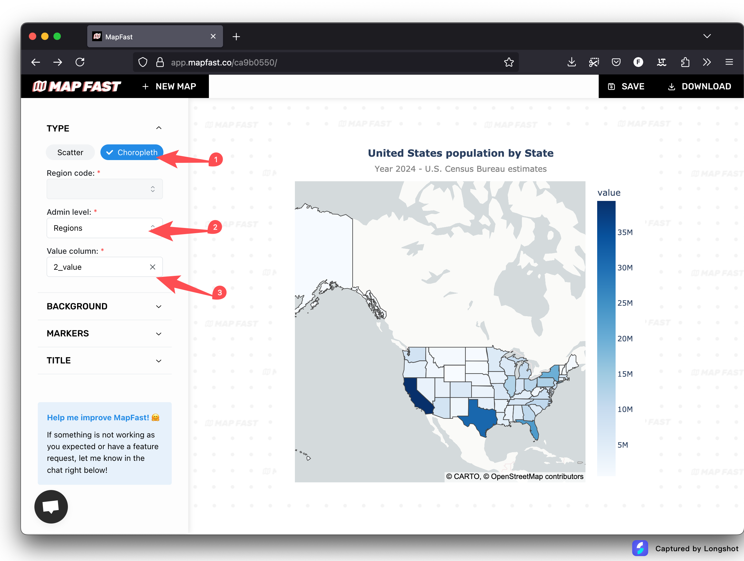 Choropleth map