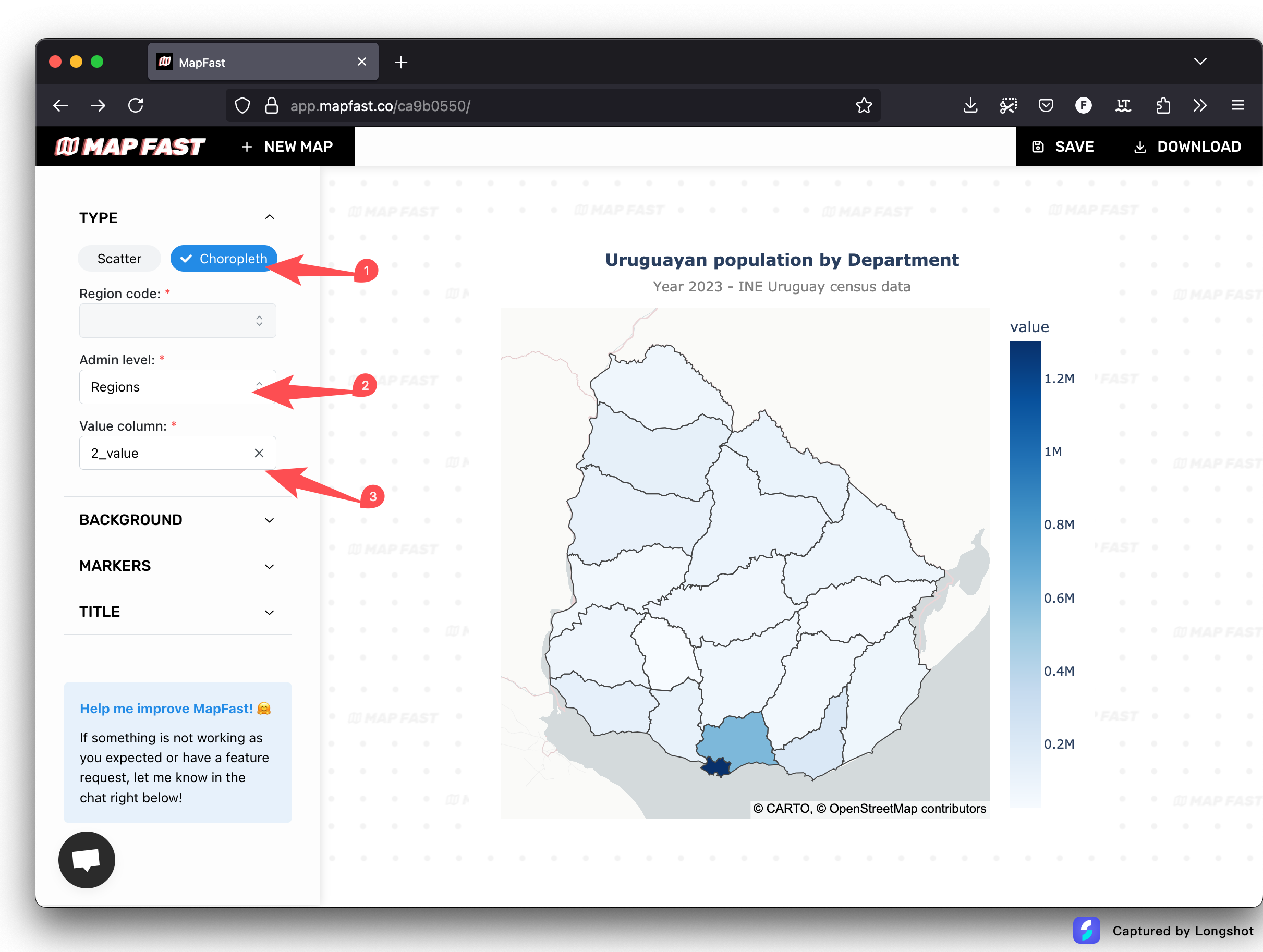 Choropleth map