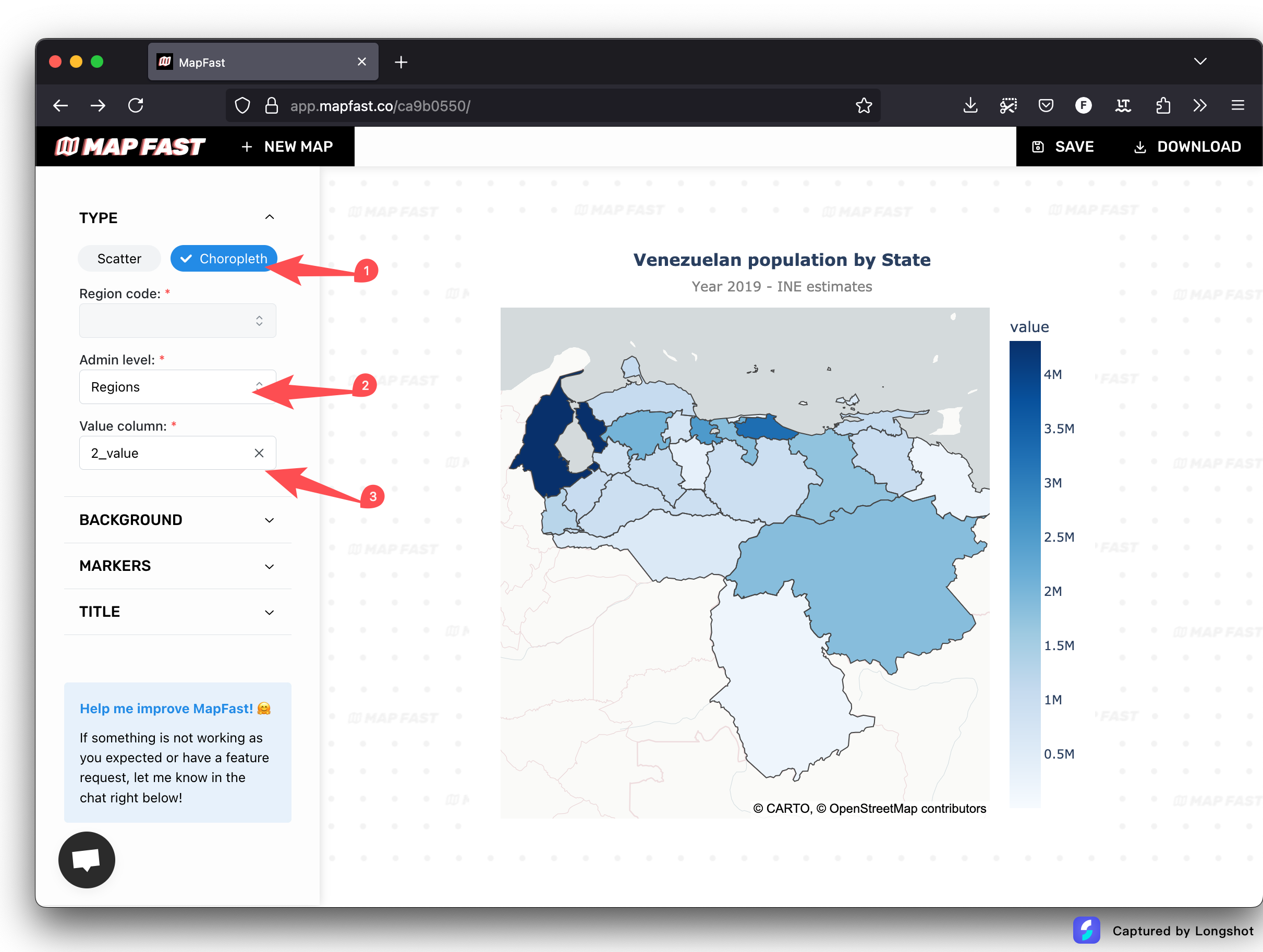Choropleth map